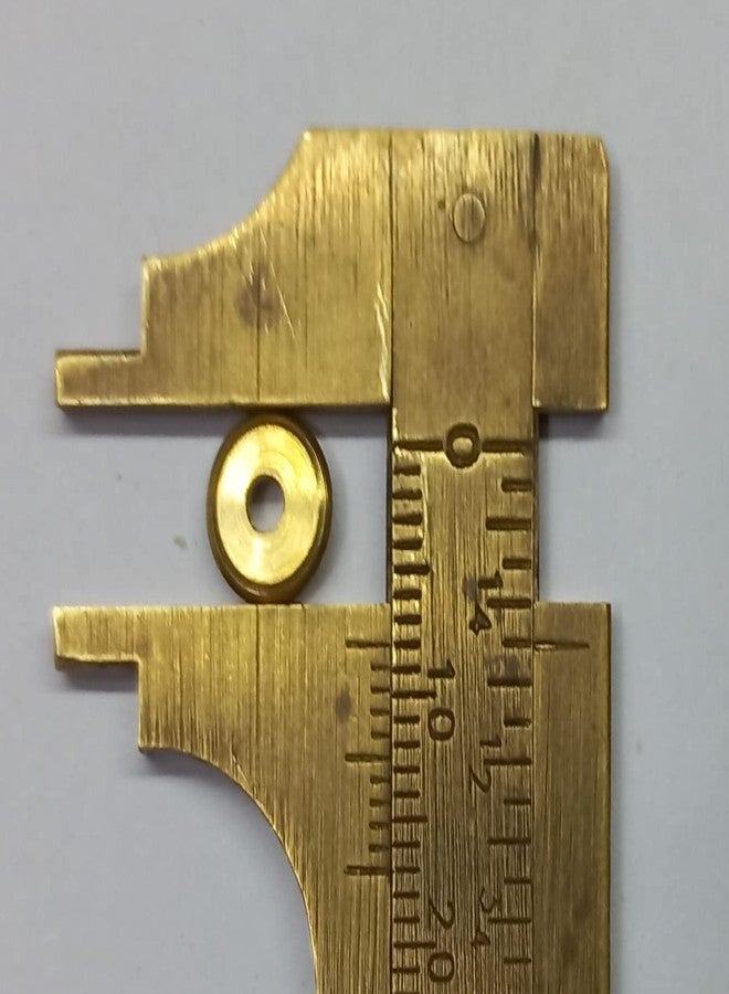 OMX, 8 MM Round, 1.5 mm Thick, Metal Brass Heishi Bead Spacer Beads Bulk for Hawaiian Earring Choker Jewelry Making, 100 Gram (Approx 175 Beads) Golden Brass - Image 3